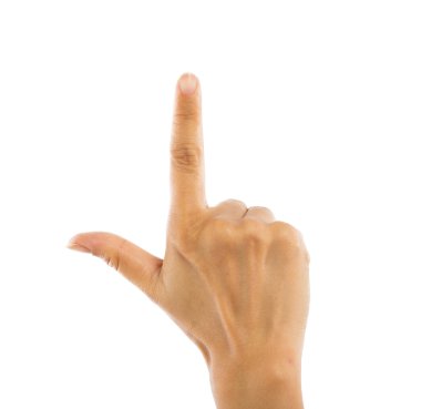 Kadın elleri beyaz arkaplanda