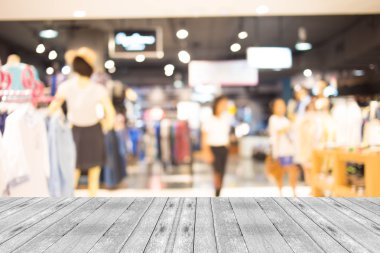 Alışveriş merkezinin bulanık görüntüsü ve bokeh arkaplan