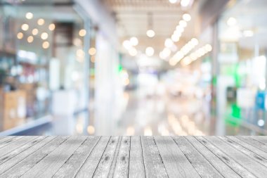 Alışveriş merkezinin bulanık görüntüsü ve bokeh arkaplan
