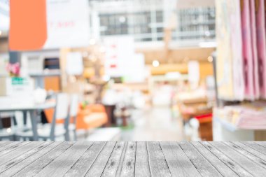 Alışveriş merkezinin bulanık görüntüsü ve bokeh arkaplan