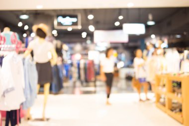 Alışveriş merkezinin bulanık görüntüsü ve bokeh arkaplan