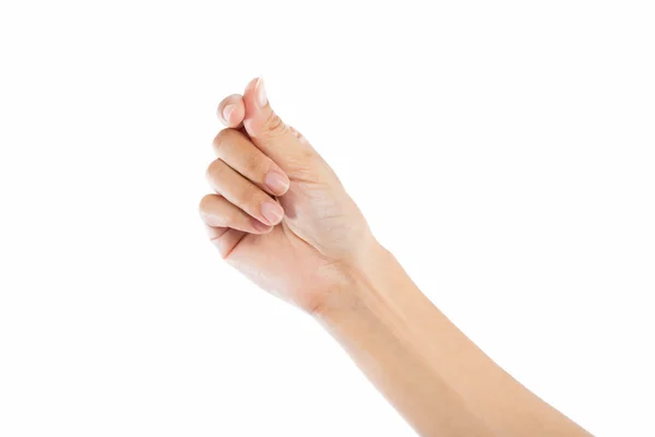 Mains de femme sur fond blanc — Photo