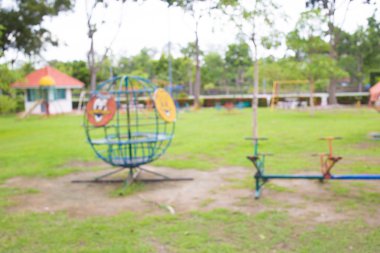 Defocused ve Çocuk Bahçesi genel Park'ta görüntüsünü bulanıklık