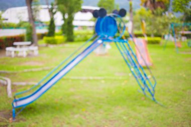 Defocused ve Çocuk Bahçesi genel Park'ta görüntüsünü bulanıklık