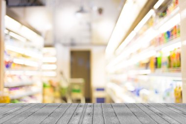 Alışveriş merkezinin bulanık görüntüsü ve bokeh arkaplan