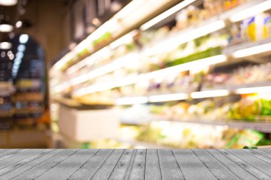 Alışveriş merkezinin bulanık görüntüsü ve bokeh arkaplan