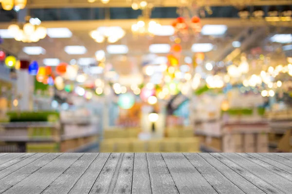 Imagem turva de shopping center e bokeh fundo — Fotografia de Stock