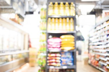 Alışveriş merkezinin bulanık görüntüsü ve bokeh arkaplan