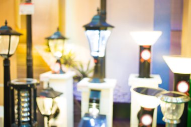 Alışveriş merkezinin bulanık görüntüsü ve bokeh arkaplan