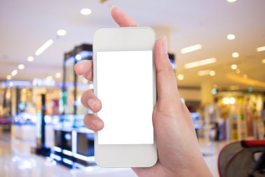 Alışveriş merkezinde mobil, akıllı telefon ile fotoğraf çekimi.