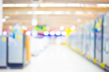 Alışveriş merkezinin bulanık görüntüsü ve bokeh arkaplan