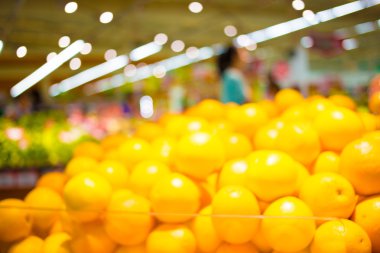 Alışveriş merkezinin bulanık görüntüsü ve bokeh arkaplan