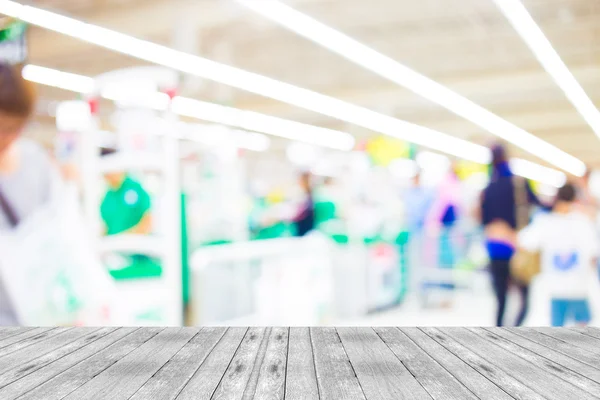 Imagem turva de shopping center e bokeh para uso em segundo plano . — Fotografia de Stock