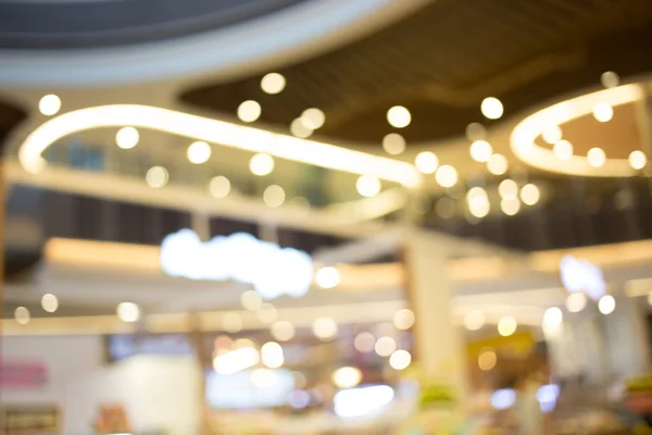 Blurred image of shopping mall and bokeh for background usage. — Stock Photo, Image