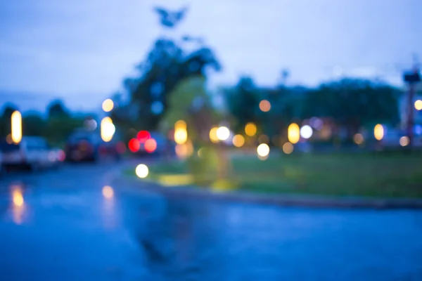 Ciudad noche luz borrosa bokeh, bokeh fondo . — Foto de Stock