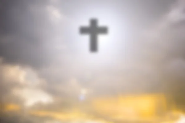 Christliches Kreuz am Himmel. — Stockfoto