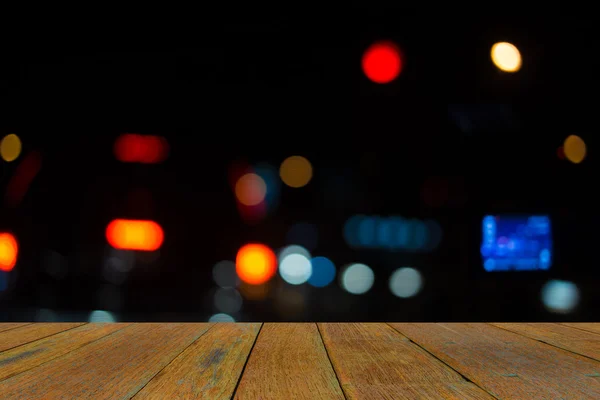 Ciudad noche luz borrosa bokeh, bokeh fondo . — Foto de Stock