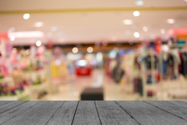 Alışveriş merkezinin bulanık görüntüsü ve bokeh arkaplan