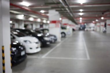 Görüntü, Yeraltı otopark araba ile bulanıklık.