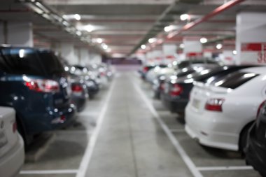Görüntü, Yeraltı otopark araba ile bulanıklık.