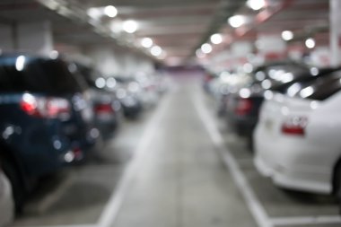 Görüntü, Yeraltı otopark araba ile bulanıklık.