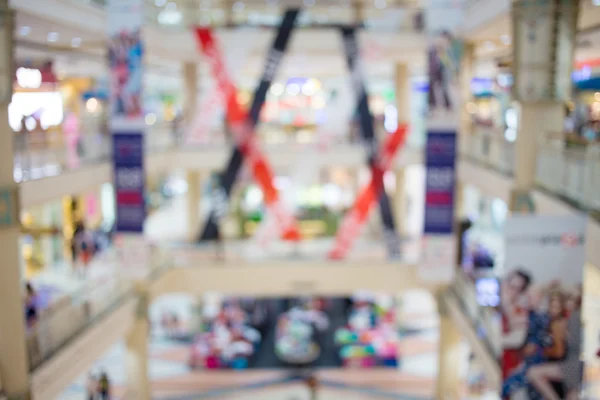 Imagem turva de shopping center e bokeh fundo — Fotografia de Stock