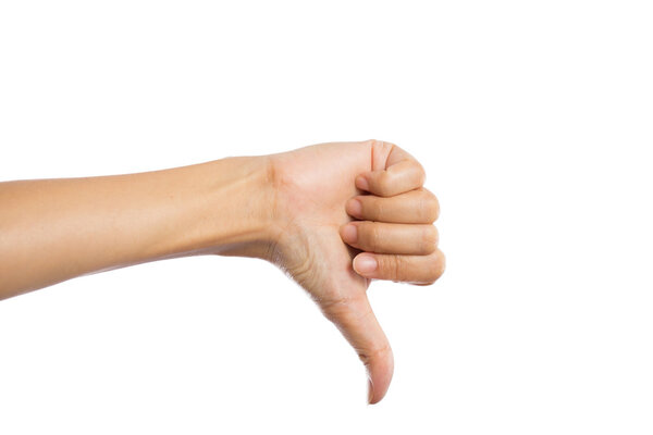 Руки женщины на белом фоне
