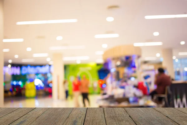 Imagem turva de shopping center e bokeh fundo — Fotografia de Stock