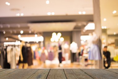 Alışveriş merkezinin bulanık görüntüsü ve bokeh arkaplan