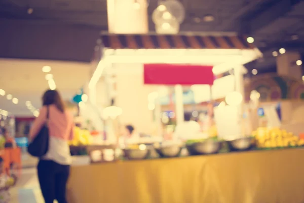 Imagem desfocada do shopping center e fundo bokeh: Vintage fi — Fotografia de Stock