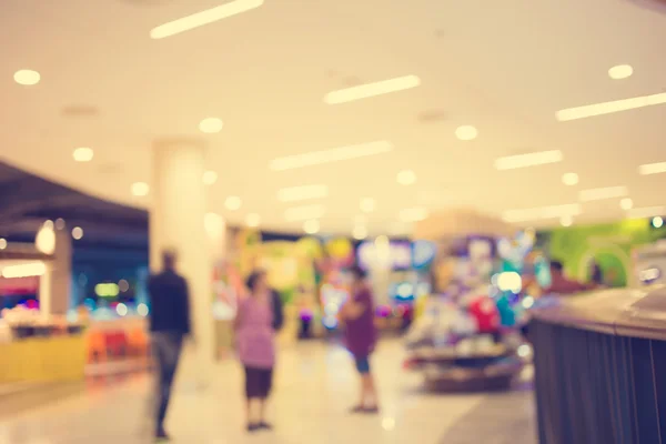 Rozmazaný obraz shopping mall a bokeh zázemí: Vintage fi — Stock fotografie