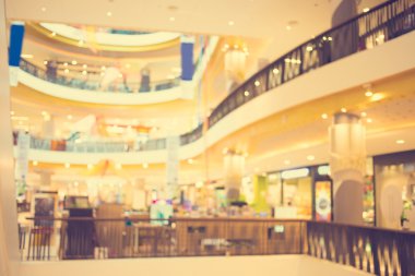 Alışveriş Merkezi ve bokeh arka plan bulanık görüntü: Vintage fi