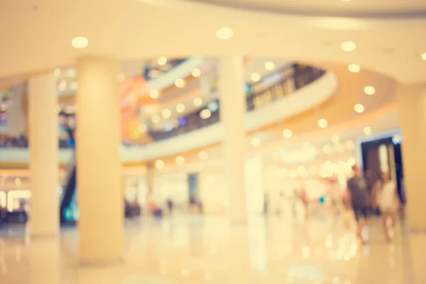 Imagem desfocada do shopping center e fundo bokeh: Vintage fi — Fotografia de Stock