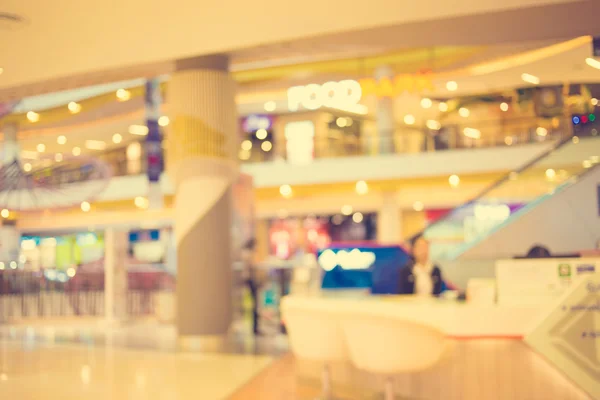 Rozmazaný obraz shopping mall a bokeh zázemí: Vintage fi — Stock fotografie