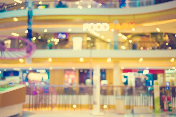 Imagem desfocada do shopping center e fundo bokeh: Vintage fi — Fotografia de Stock