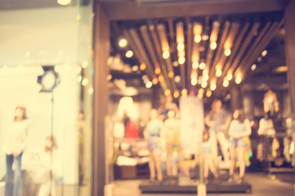 Imagem desfocada do shopping center e fundo bokeh: Vintage fi — Fotografia de Stock