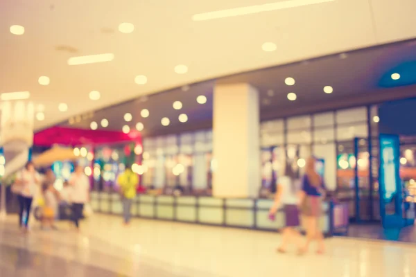 Imagem desfocada do shopping center e fundo bokeh: Vintage fi — Fotografia de Stock