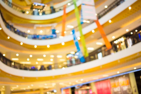 Alışveriş merkezinin bulanık görüntüsü ve bokeh arkaplan