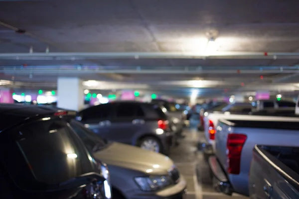 Rozmycie parking samochodów — Zdjęcie stockowe