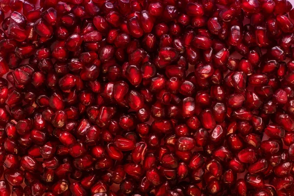 Biji pomgranate merah cerah menutup ditembak — Stok Foto