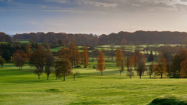 View Golf Course Hole Tee Box Straight Ahead Clean Fairway — Stock Photo, Image