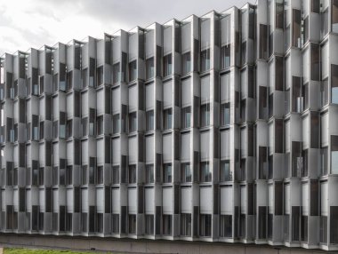 Mimari, Modern İnşaat Cam Cephesi İş Arkaplanı 'nı ayrıntılarıyla anlatıyor