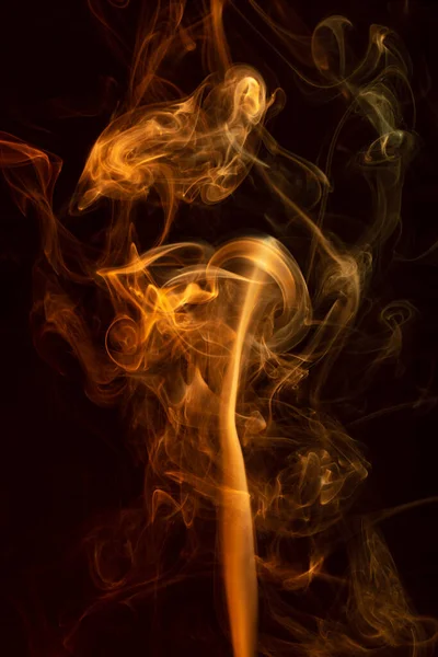 Multicolor Smoke painting on Black Background. Abstract. — Stock Photo, Image