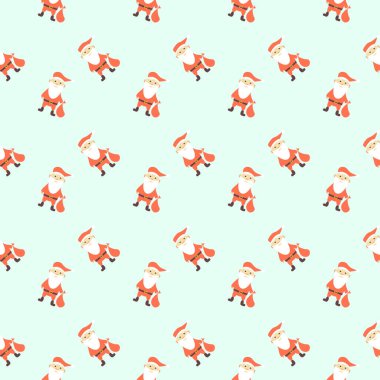 Kusursuz bir Yeni Yıl ve Noel şablonu. Kırmızı Noel Baba arka planda.