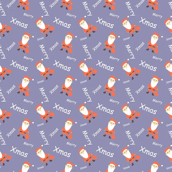 Nouvel Sans Couture Motif Noël Avec Texte Père Noël Sur — Image vectorielle