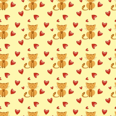 Kalpleri pürüzsüz ve sarı arka planda sevimli bir kedi.