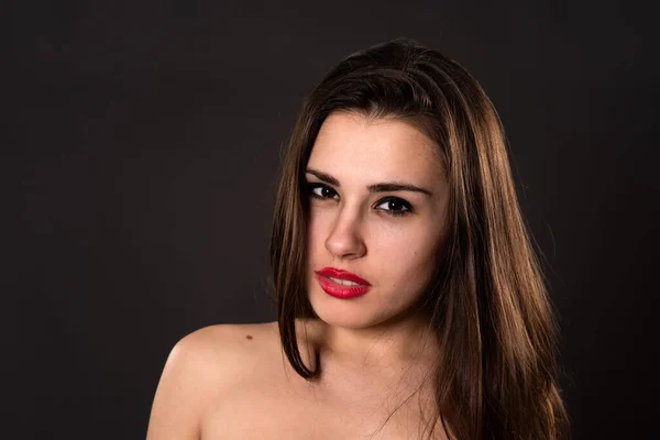 Primer Plano Retrato Mujer Sensual — Foto de Stock