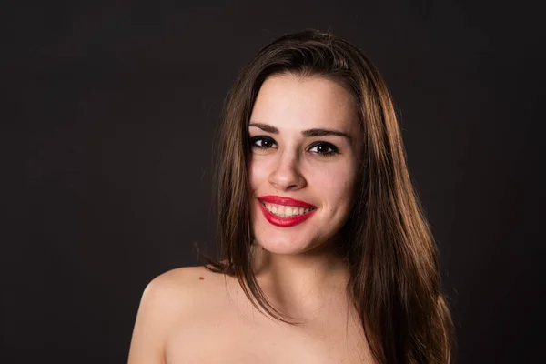 Happy Young Girl Closeup Portrait — Stock Photo, Image