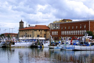 Ismarlayarak tekne city Port Livorno, İtalya.