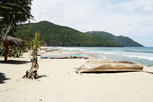 Tropisch strand in Cayo Levantado, Dominicaanse Republiek. — Stockfoto